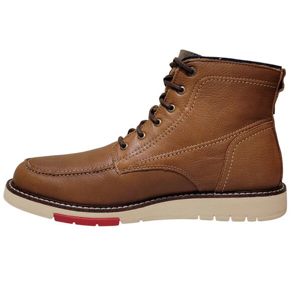 Levi's Men Daleside Classic Hiker Combat Boots Size US 9M British Tan Leather - Picture 3 of 5